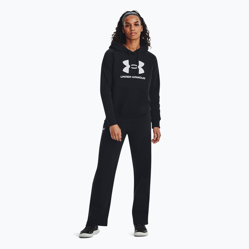 női pulóver Under Armour Rival Fleece Big Logo Hoody black/white 2