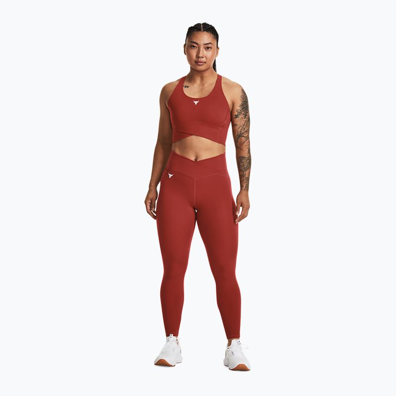 Női edzőtop Under Armour Project Rock LetsGo Crssover Top heritage red 2