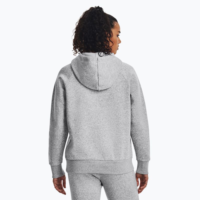 női pulóver Under Armour Rival Fleece Hoodie mod gray light heather/white 3