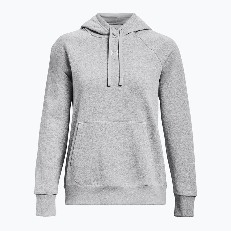 női pulóver Under Armour Rival Fleece Hoodie mod gray light heather/white 5