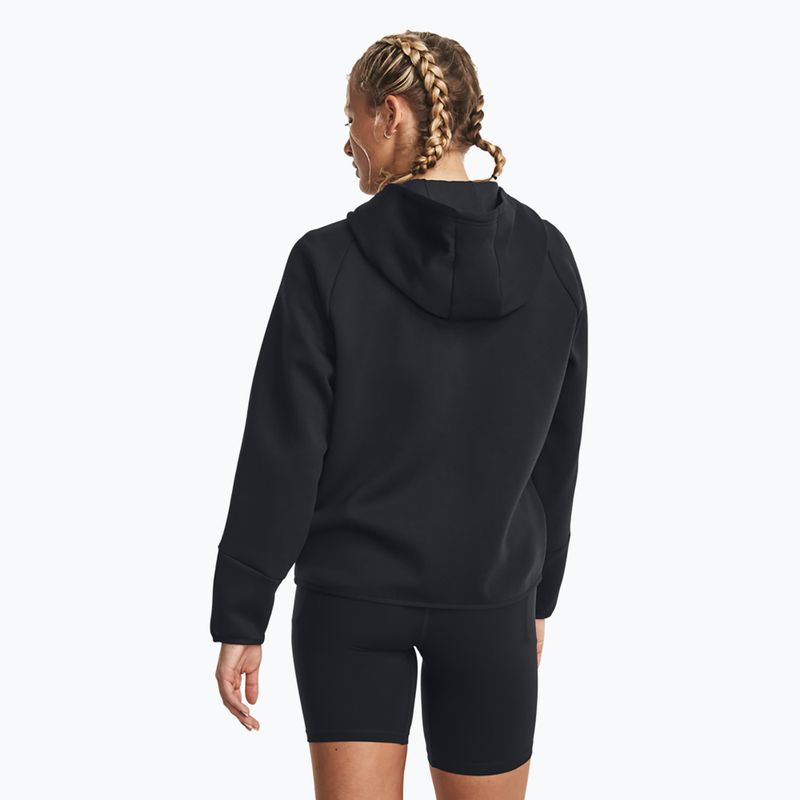 Női Under Armour Unstoppable Fleece FZ pulóver fekete/fekete 3