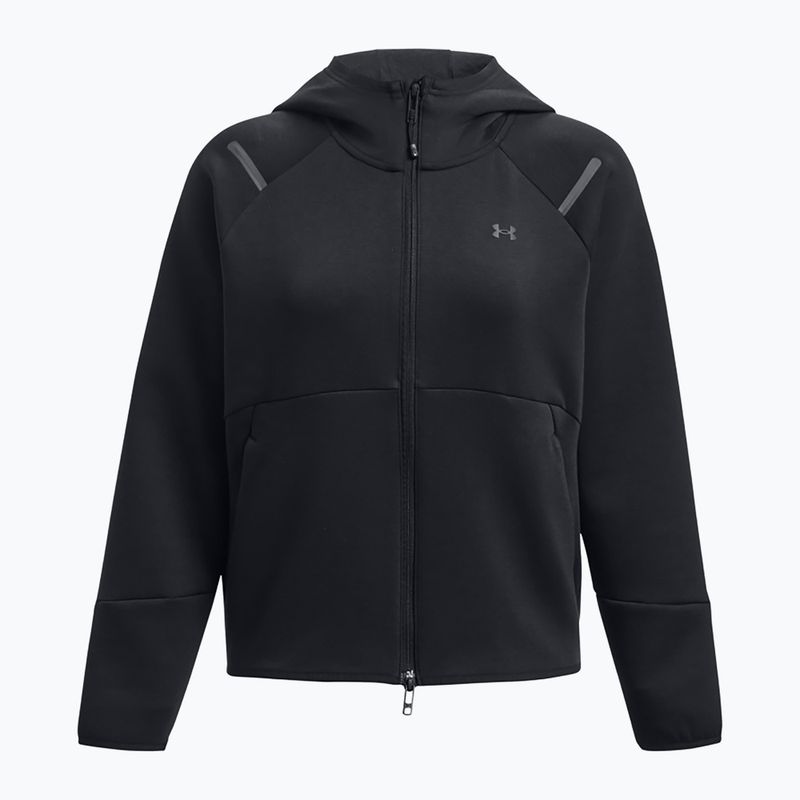 Női Under Armour Unstoppable Fleece FZ pulóver fekete/fekete 5
