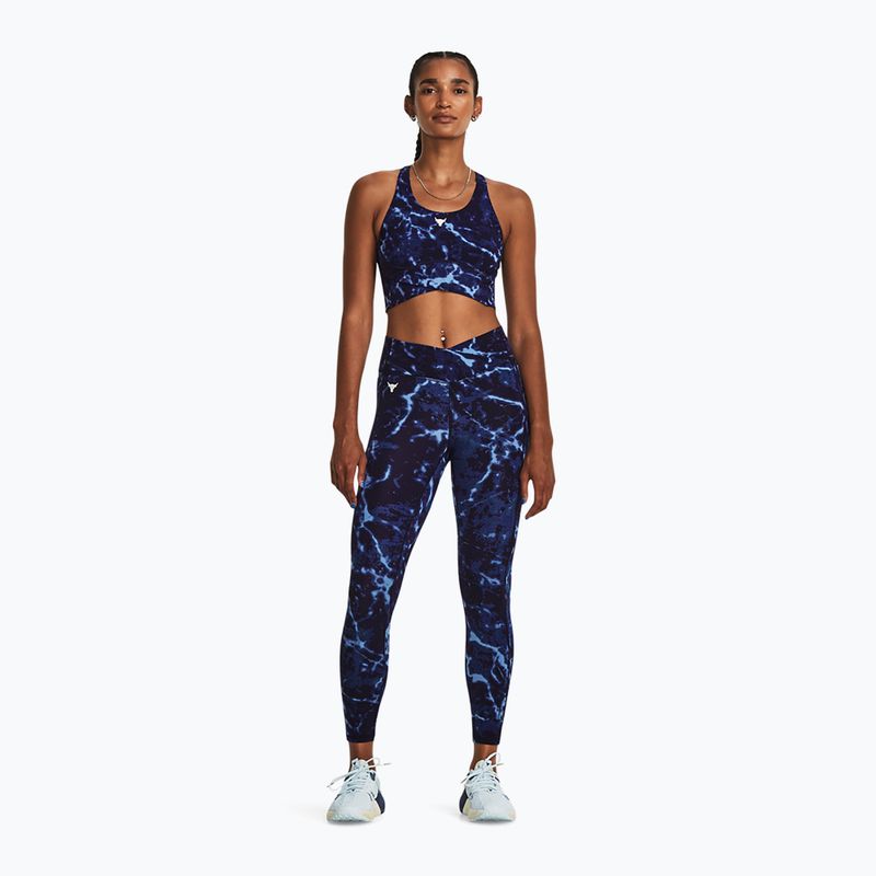 Női edzőtop Under Armour Project Rock LG Crssover Top midnight navy/downpour gray/downpour gray 2
