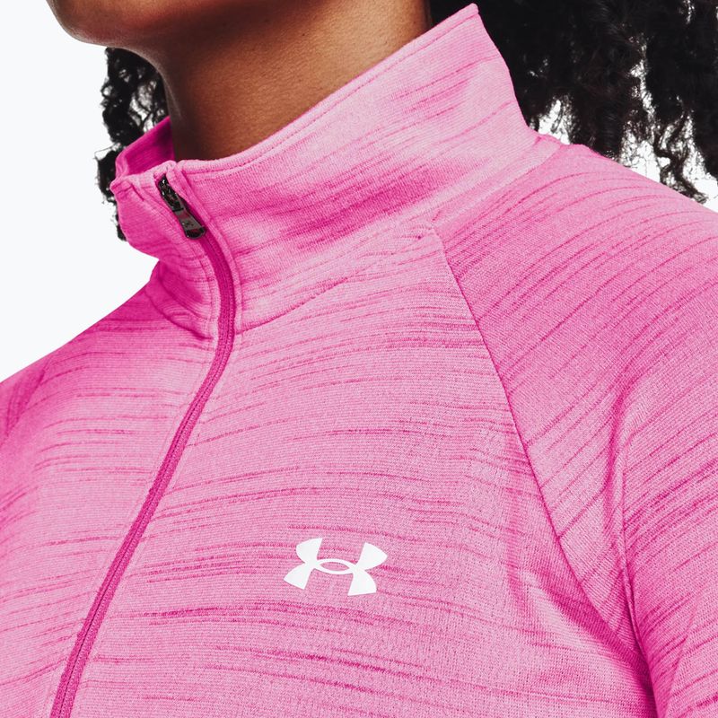 Under Armour női Evolved Core Tech 1/2 Zip melegítőfelső lázadó rózsaszín/fehér 4