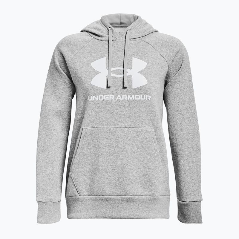 női pulóver Under Armour Rival Fleece Big Logo Hoody mod gray light heather/white 5