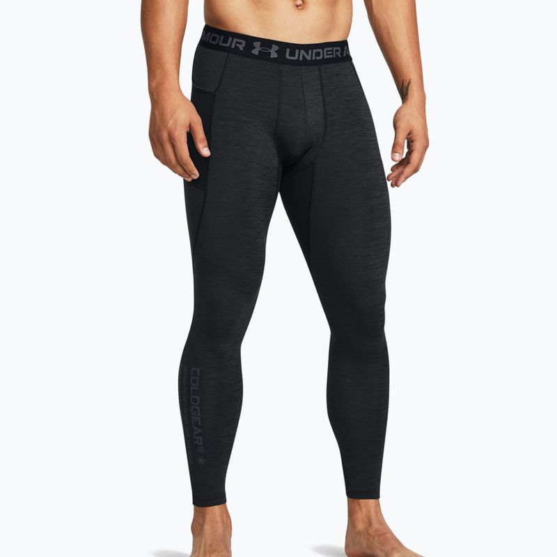 Under Armour ColdGear Twist fekete/pályaszürke férfi edző leggings