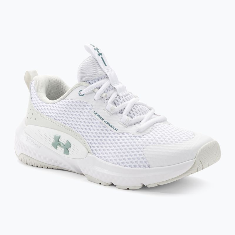 Női edzőcipő Under Armour W Dynamic Select fehér/fehér agyag/metál zöld szemcsék