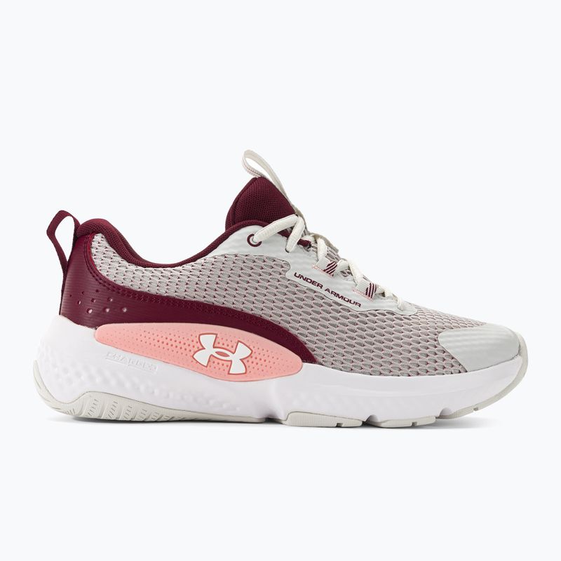 Női edzőcipő Under Armour W Dynamic Select fehér agyag/mélyvörös/fehér 2