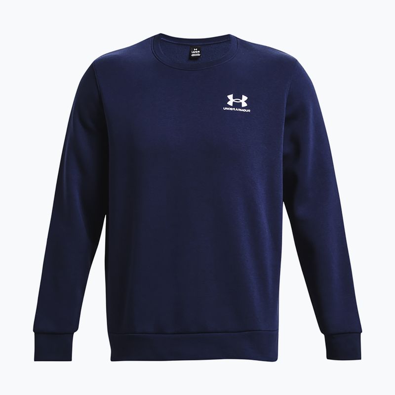 Férfi pulóver Under Armour Essential Fleece Crew midnight navy/white