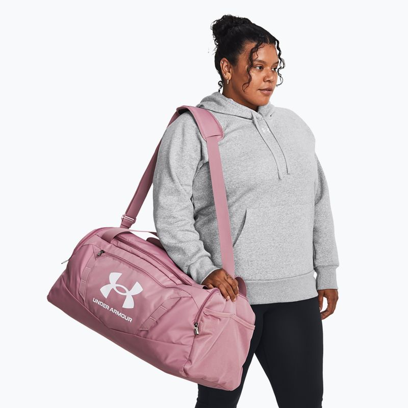 Under Armour Undeniable 5.0 Duffle M 58 l rózsaszín elixír/fehér táska 8