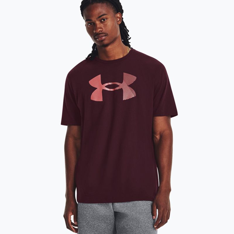 Férfi Under Armour Big Logo Fill póló sötétbordó/ködös lila/venom piros