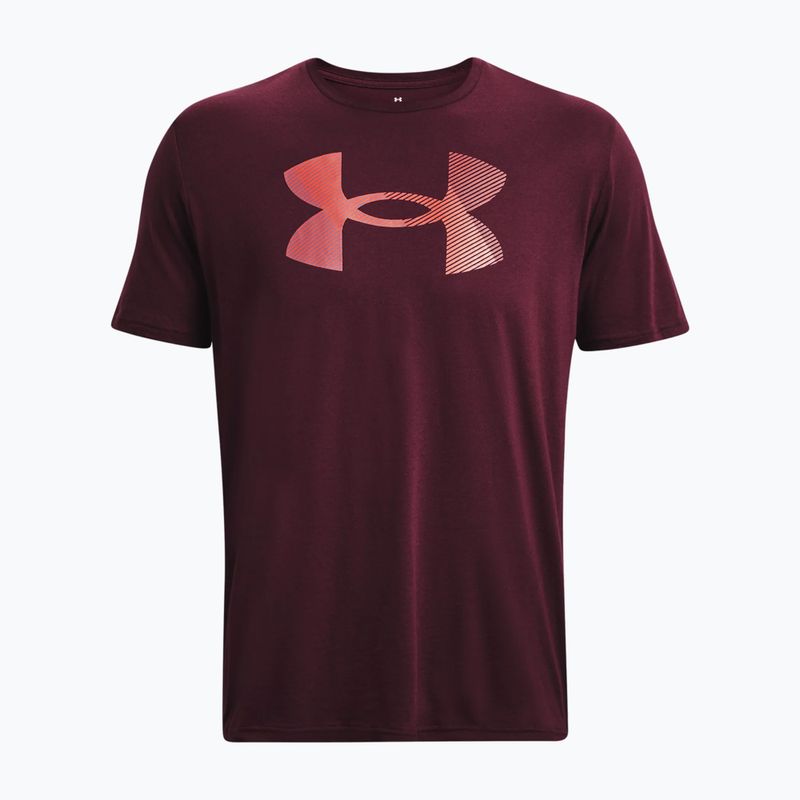 Férfi Under Armour Big Logo Fill póló sötétbordó/ködös lila/venom piros 4