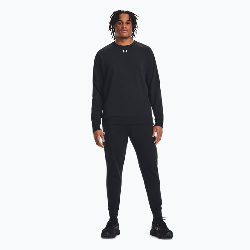 Férfi melegítőfelső Under Armour Rival Fleece Crew black/white 2