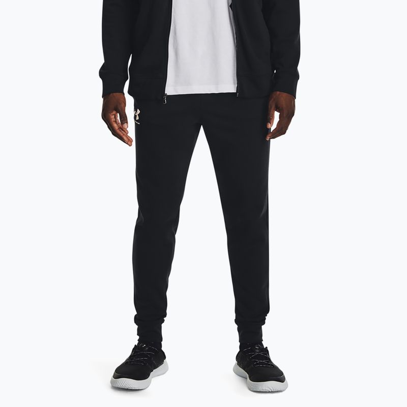 férfi nadrág Under Armour Rival Terry Jogger black/onyx white