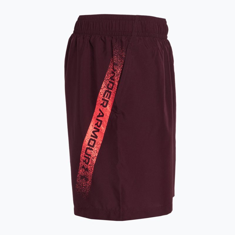 Férfi Under Armour Woven Graphic edzőnadrág sötét bordó/béta 6