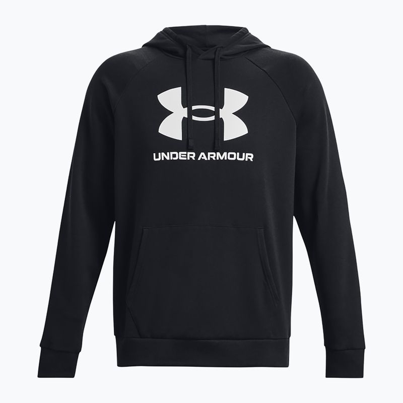 Férfi Under Armour Rival Fleece Logo HD kapucnis pulóver fekete/fehér 4