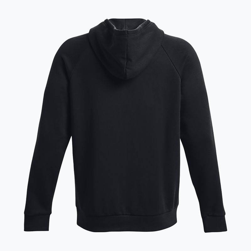 Férfi Under Armour Rival Fleece Logo HD kapucnis pulóver fekete/fehér 5