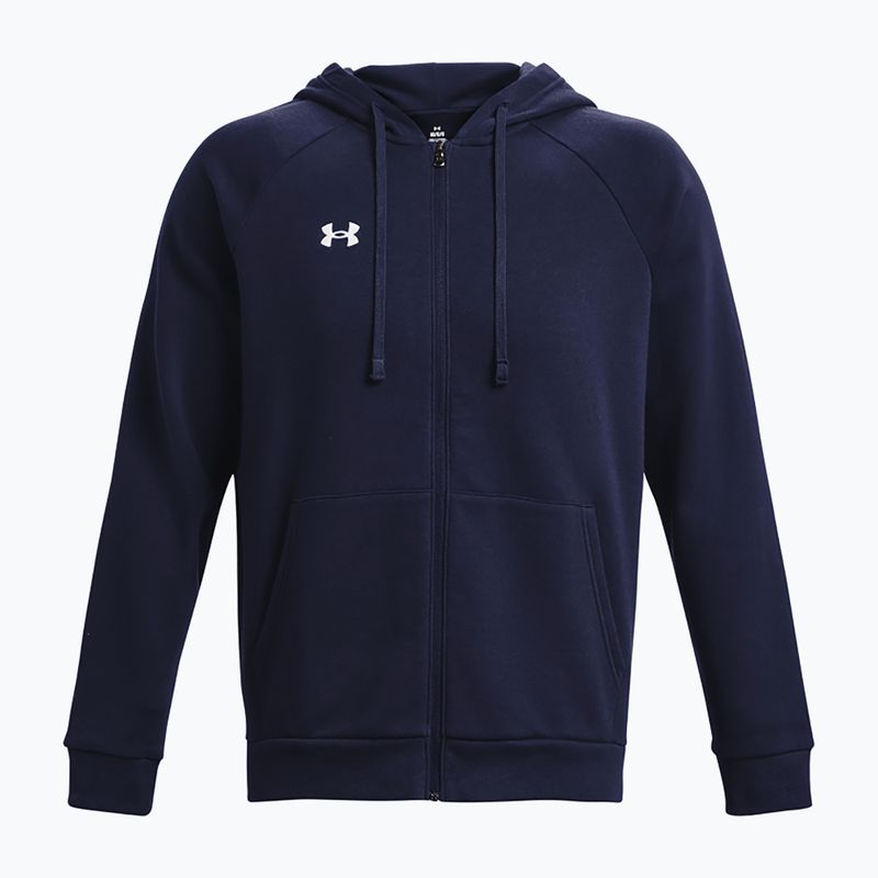 Férfi trekking pulóver Under Armour Rival Fleece FZ midnight navy/white 5