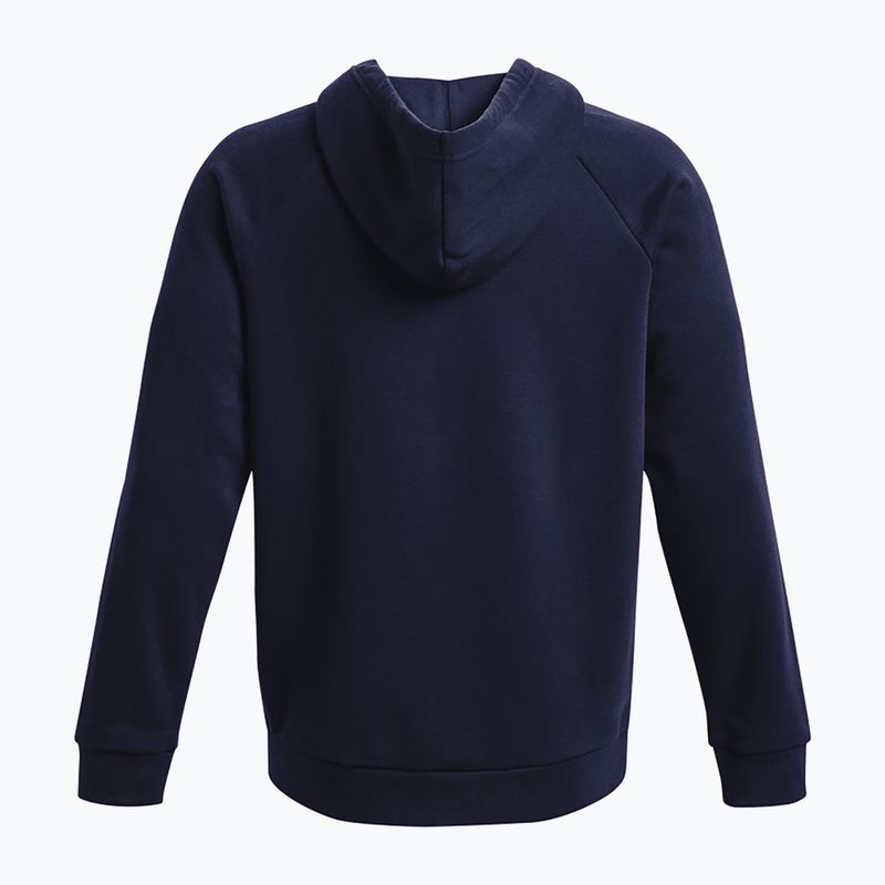 Férfi trekking pulóver Under Armour Rival Fleece FZ midnight navy/white 6
