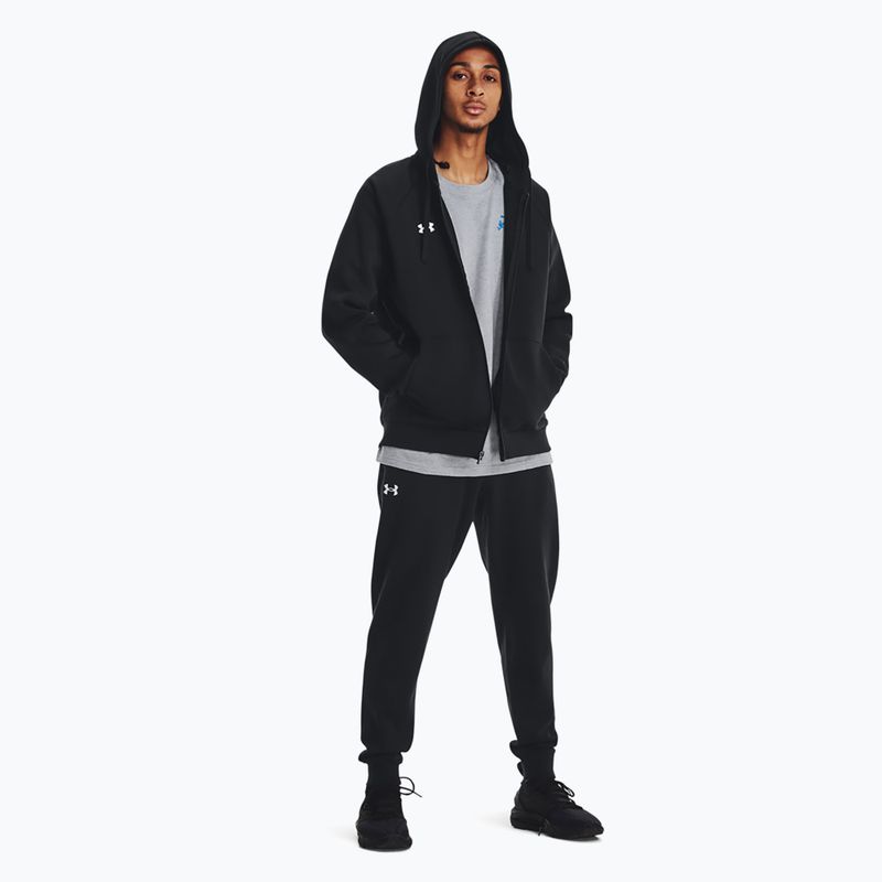 Férfi melegítőfelső Under Armour Rival Fleece FZ Hoodie black/white 2