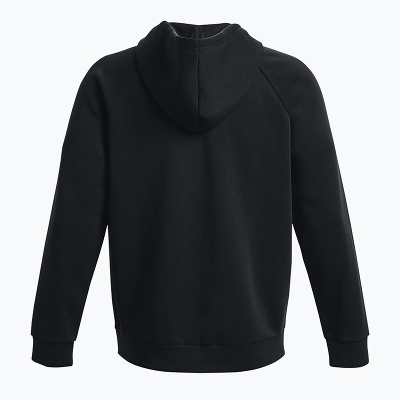 Férfi melegítőfelső Under Armour Rival Fleece FZ Hoodie black/white 5