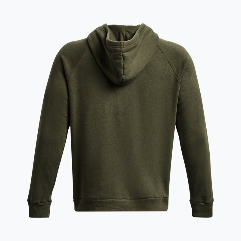 Under Armour férfi kapucnis pulóver Rival Fleece Logo HD marine zöld/fehér színből 5