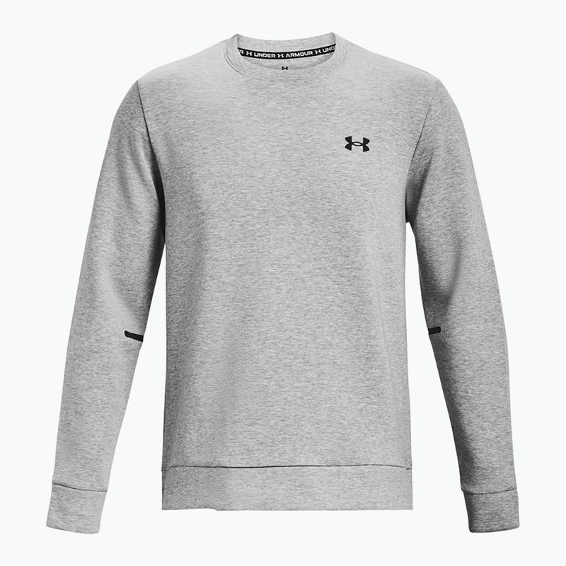 Férfi pulóver Under Armour Unstoppable Fleece Crew mod gray/black 5