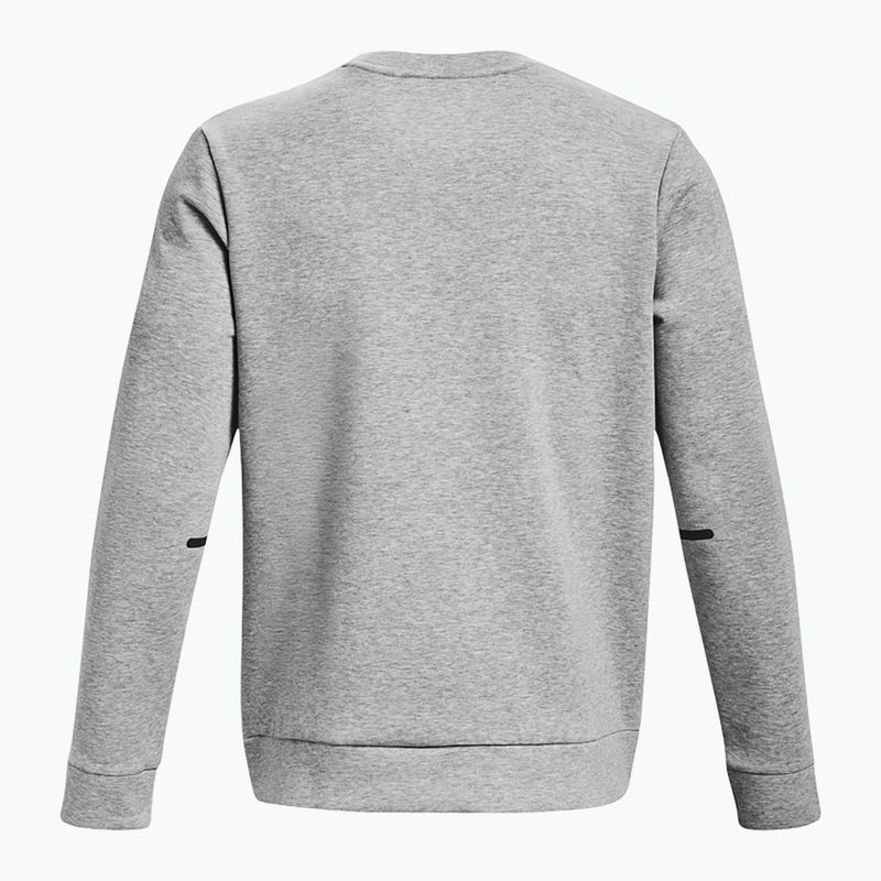 Férfi pulóver Under Armour Unstoppable Fleece Crew mod gray/black 6