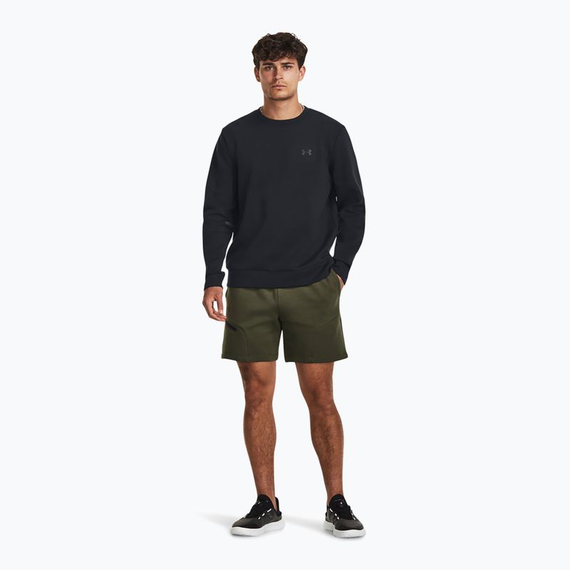 Férfi pulóver Under Armour Unstoppable Fleece Crew black/black 2