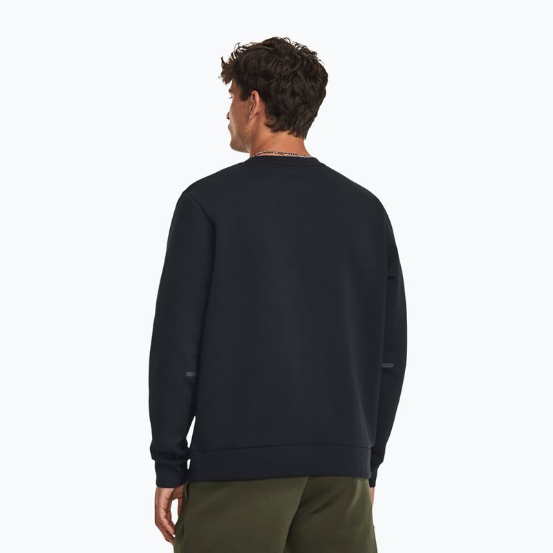 Férfi pulóver Under Armour Unstoppable Fleece Crew black/black 3