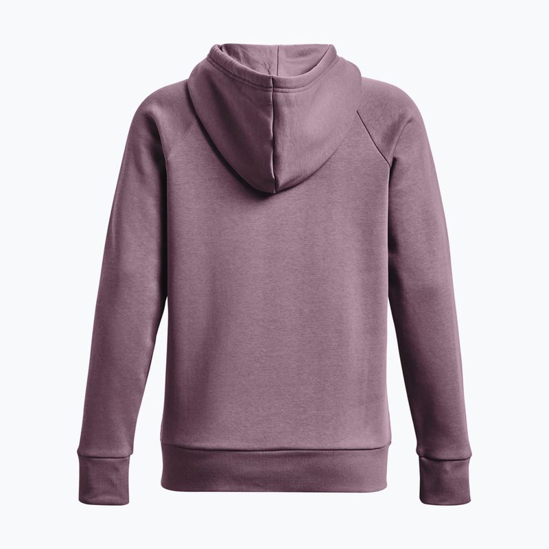 Under Armour női edzőpulóver Rival Fleece Big Logo ködös lila/fehér 6