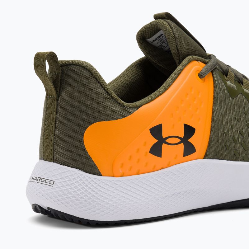 Under Armour Charged Engage 2 férfi edzőcipő marine zöld/formula narancs/fekete színben 9