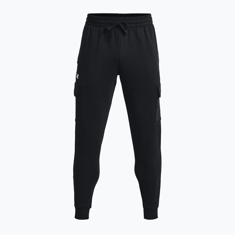 Férfi Under Armour Rival Fleece Cargo Jogger nadrág fekete / fehér 5