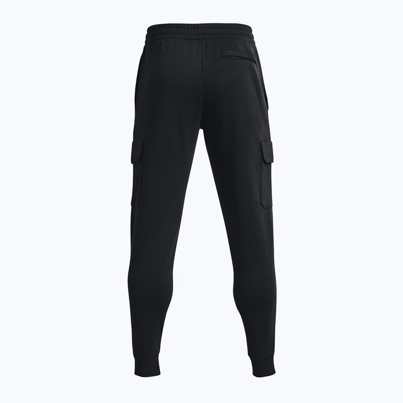 Férfi Under Armour Rival Fleece Cargo Jogger nadrág fekete / fehér 6