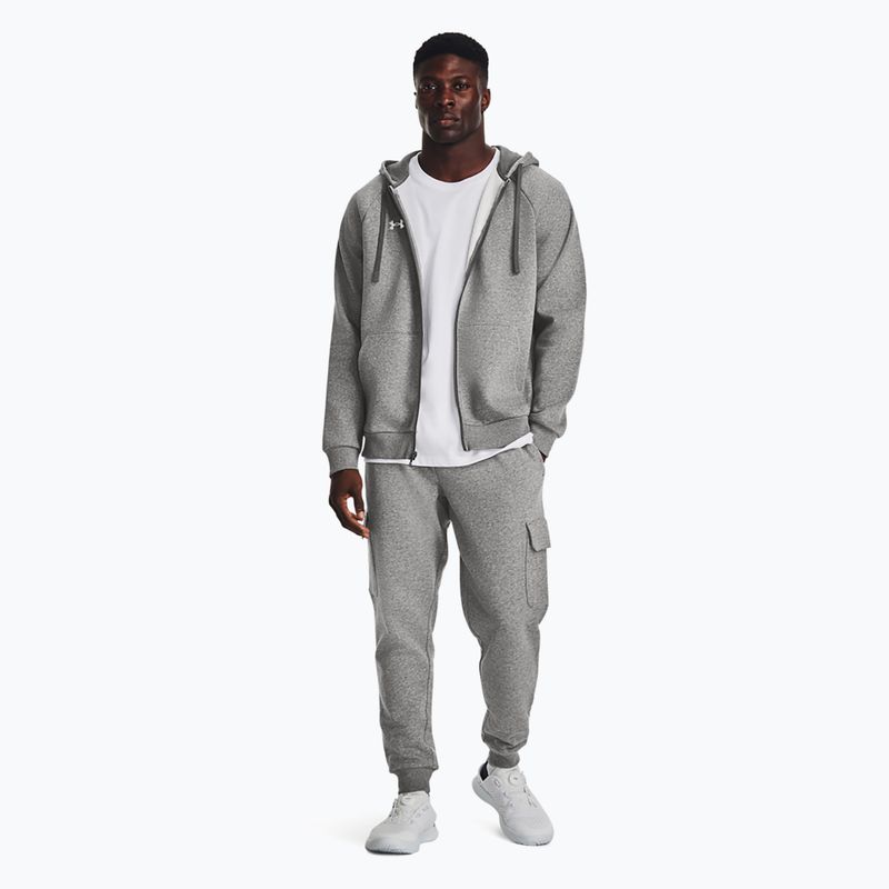 Férfi melegítőfelső Under Armour Rival Fleece FZ Hoodie castlerock light heather/white 2