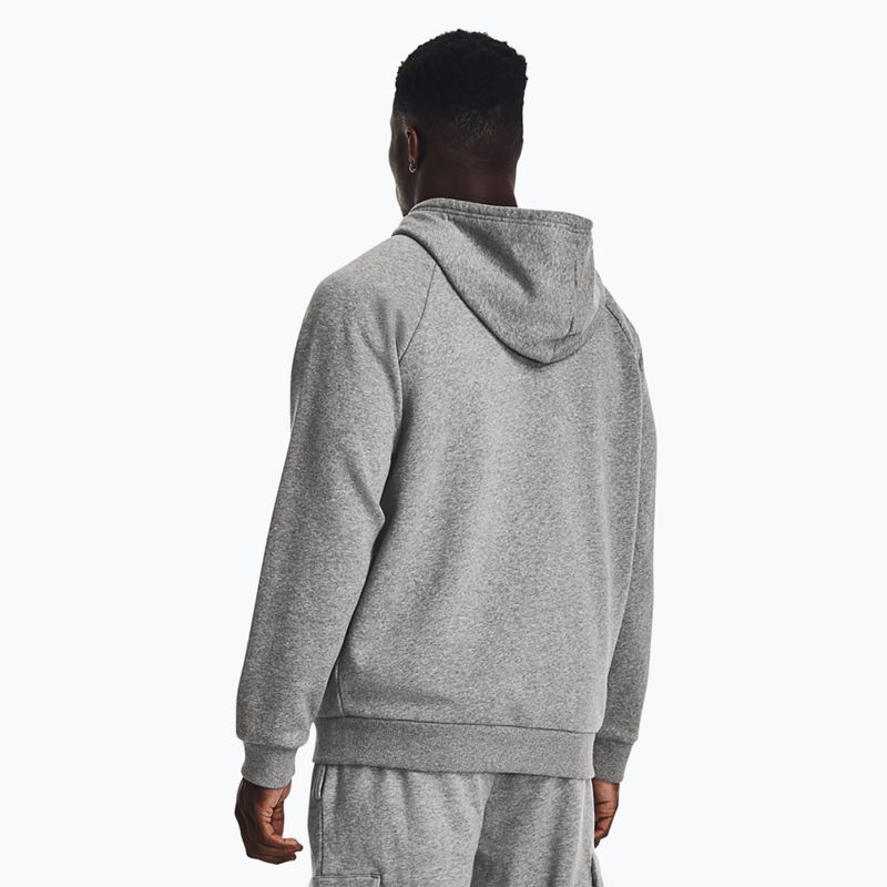 Férfi melegítőfelső Under Armour Rival Fleece FZ Hoodie castlerock light heather/white 3