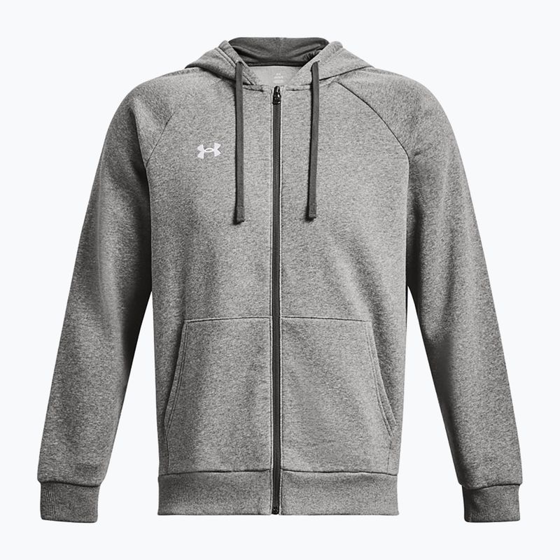 Férfi melegítőfelső Under Armour Rival Fleece FZ Hoodie castlerock light heather/white 5