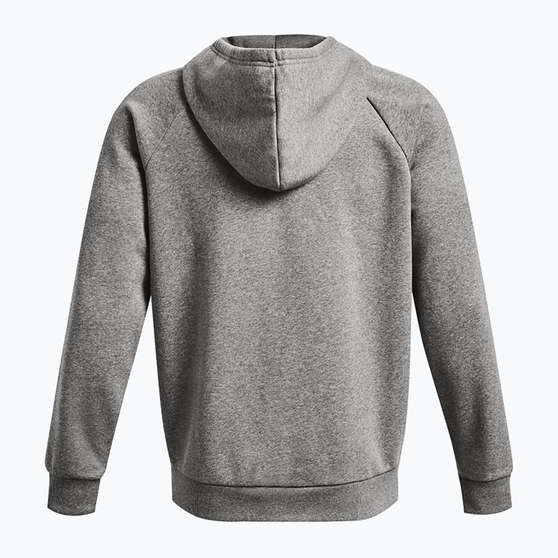 Férfi melegítőfelső Under Armour Rival Fleece FZ Hoodie castlerock light heather/white 6