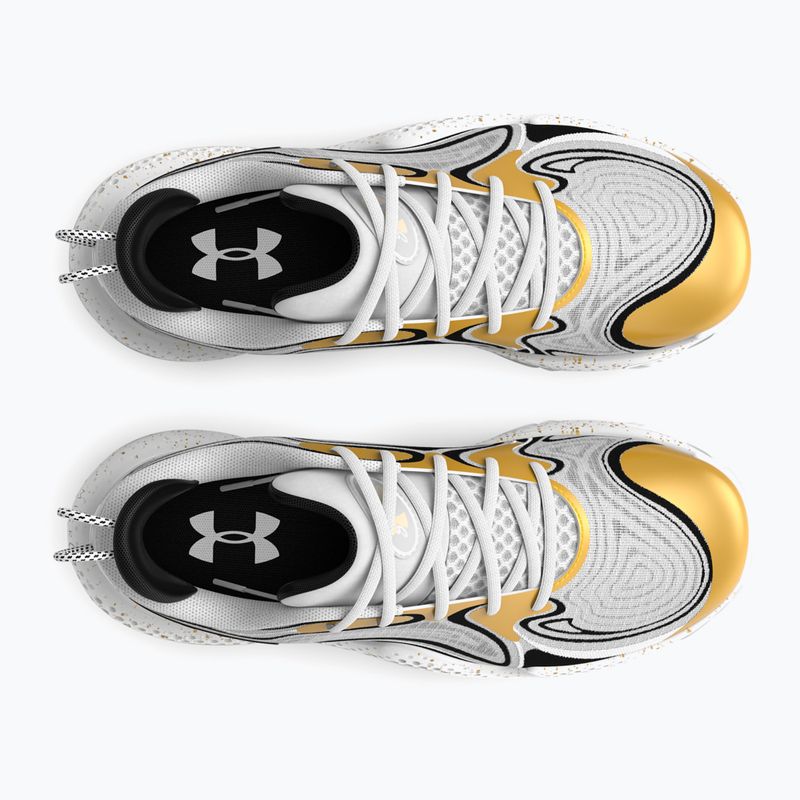 kosárlabda cipő Under Armour Spawn 6 white/black/metallic gold 11