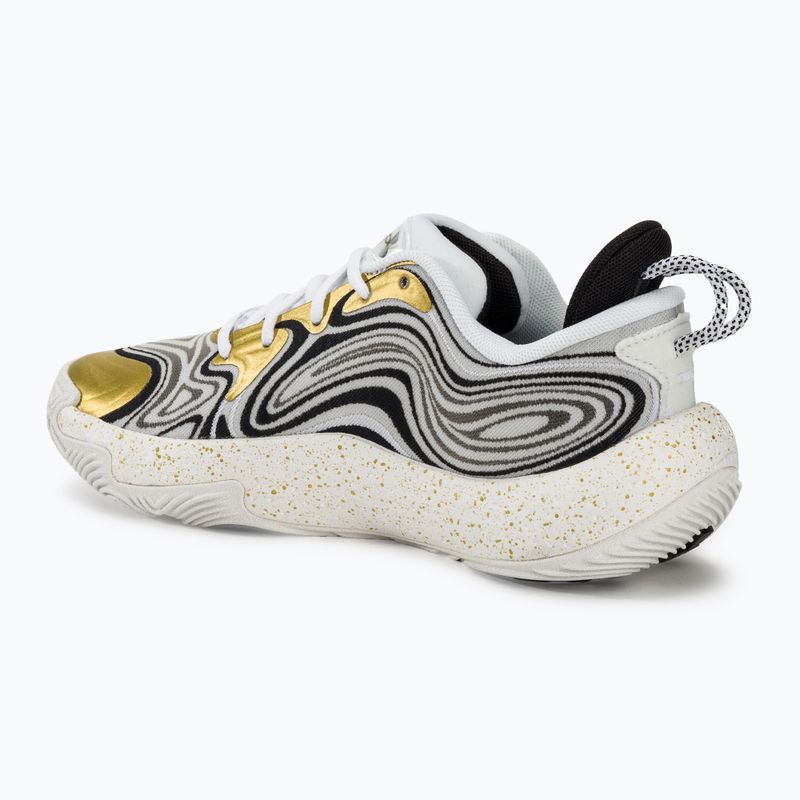 kosárlabda cipő Under Armour Spawn 6 white/black/metallic gold 3