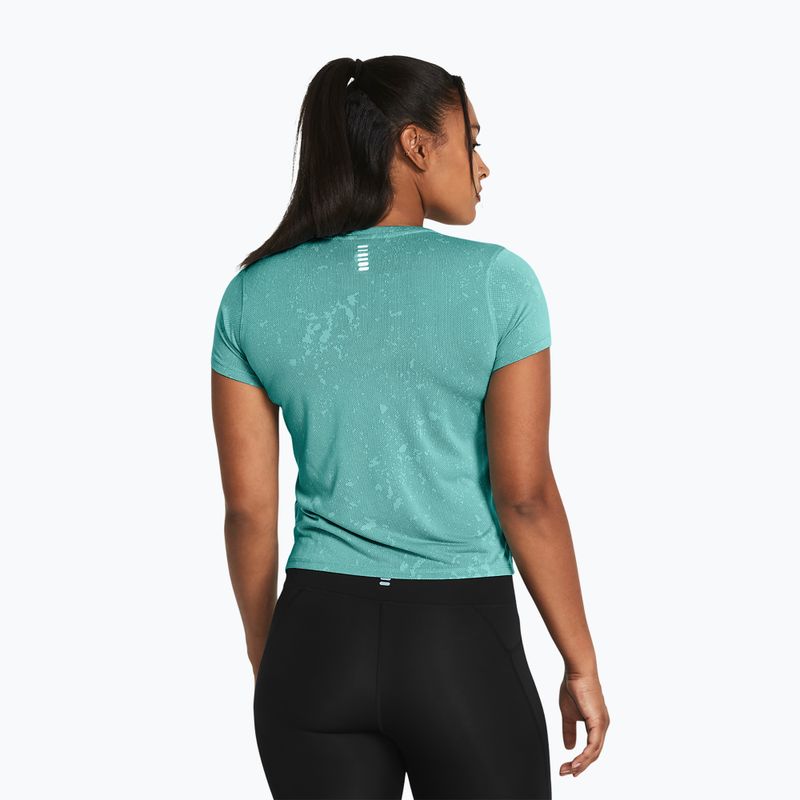 Női futópóló Under Armour Streaker Splatter radial turquoise/reflective 2