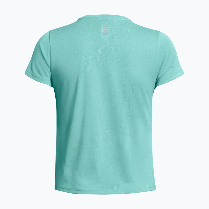 Női futópóló Under Armour Streaker Splatter radial turquoise/reflective 4