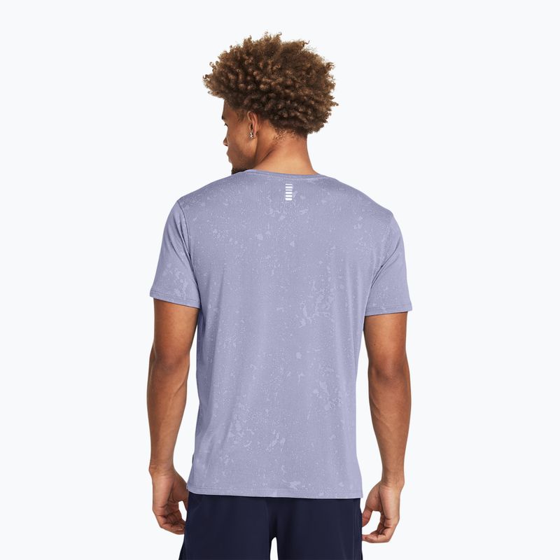 Férfi futópóló Under Armour Streaker Splatter celeste/starlight/reflective 2