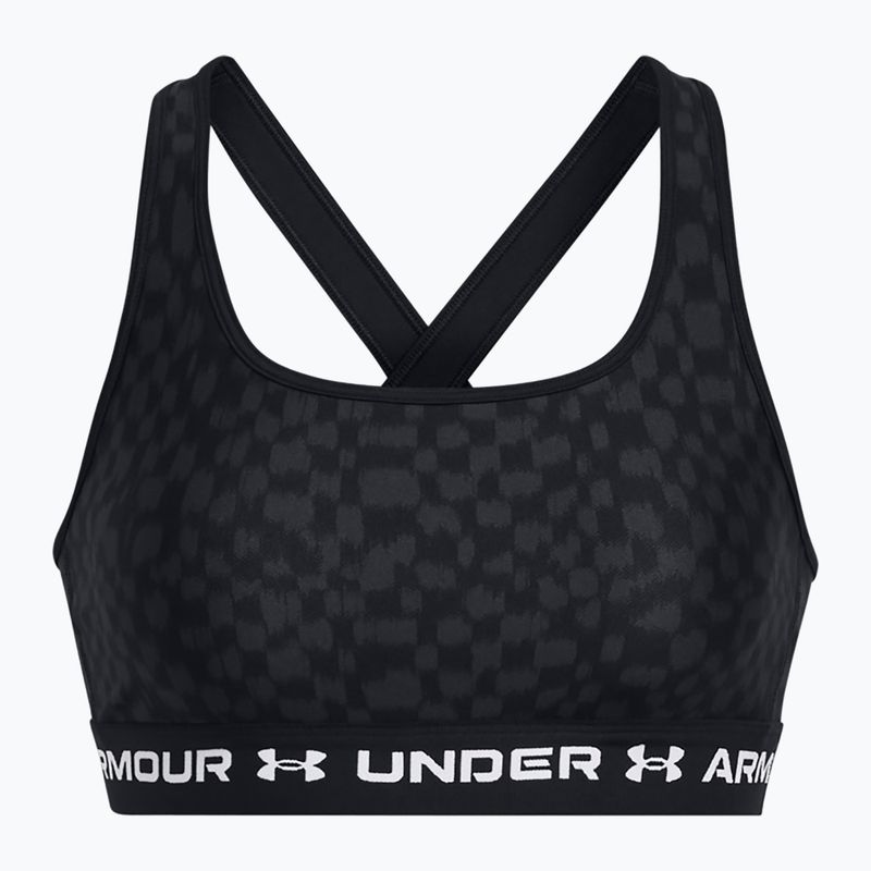 Fitness melltartó Under Armour Crossback Mid Print black/castlerock/white 4