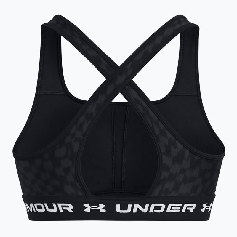 Fitness melltartó Under Armour Crossback Mid Print black/castlerock/white 5