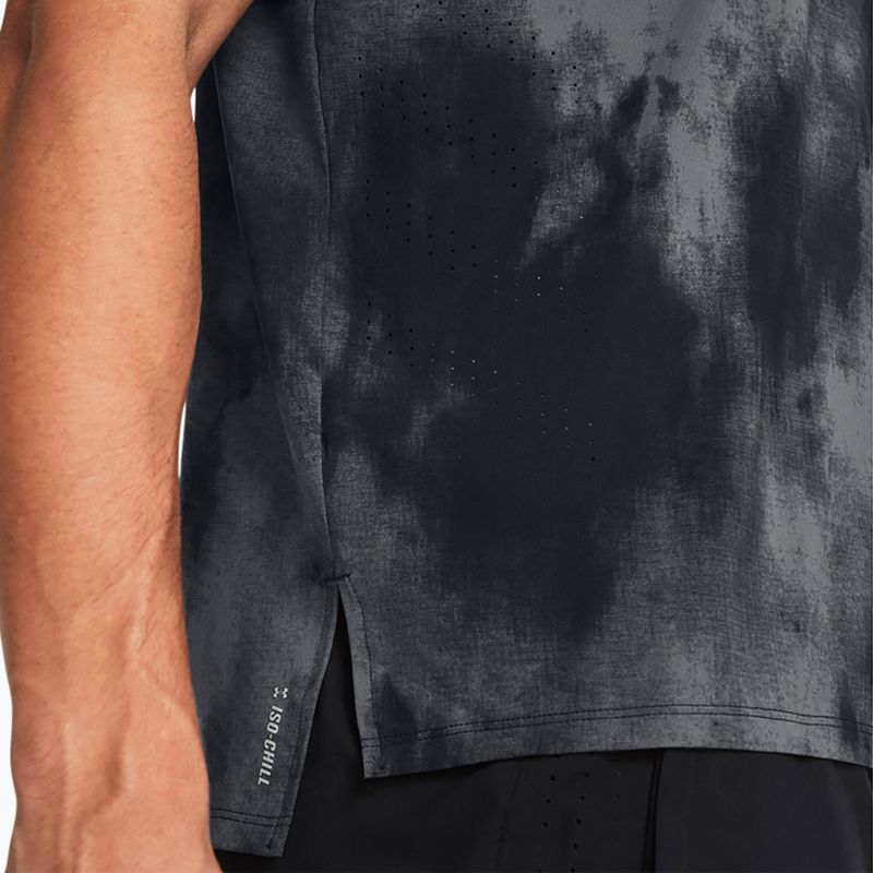 Férfi futó tank top Under Armour Laser Wash black/castlerock/reflective 3