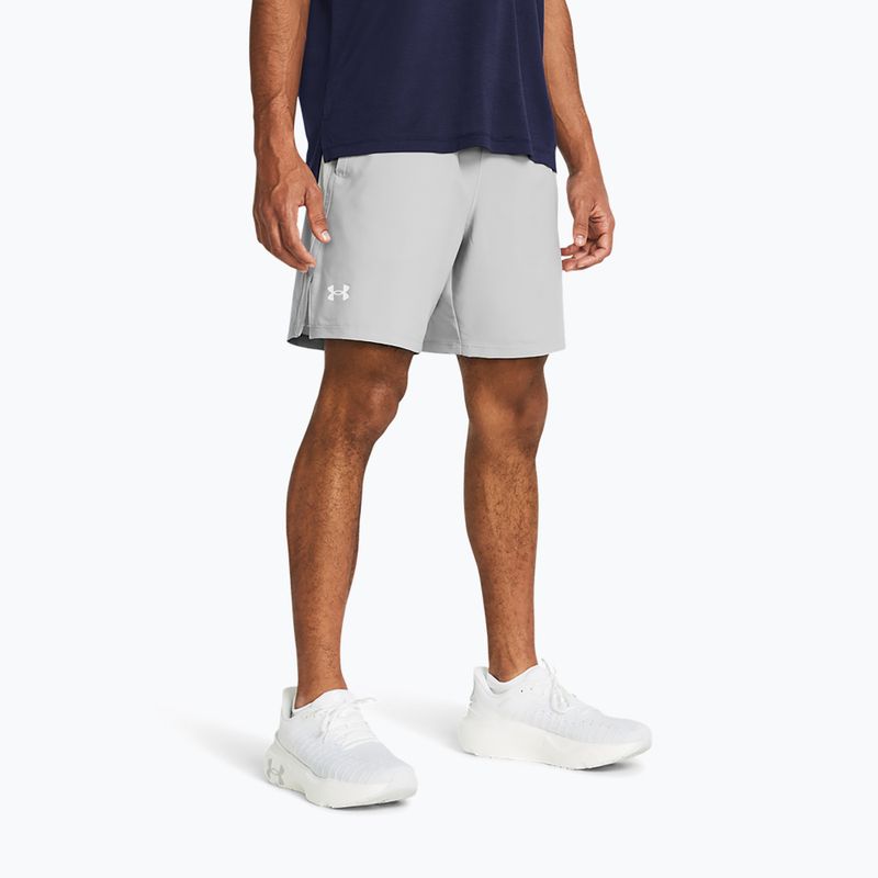 Under Armour Launch 7" férfi futónadrág mod szürke / mod szürke / fehér