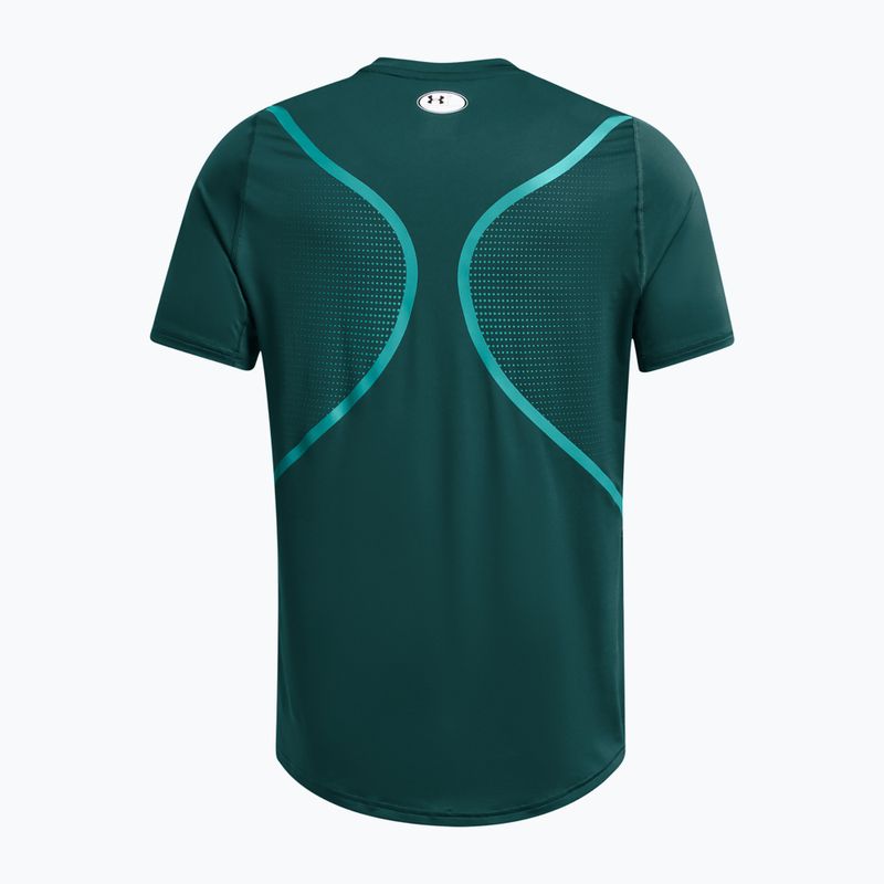 férfi edzőpóló a Under Armour HG Armour FTD Graphic hydro teal/circuit teal 4