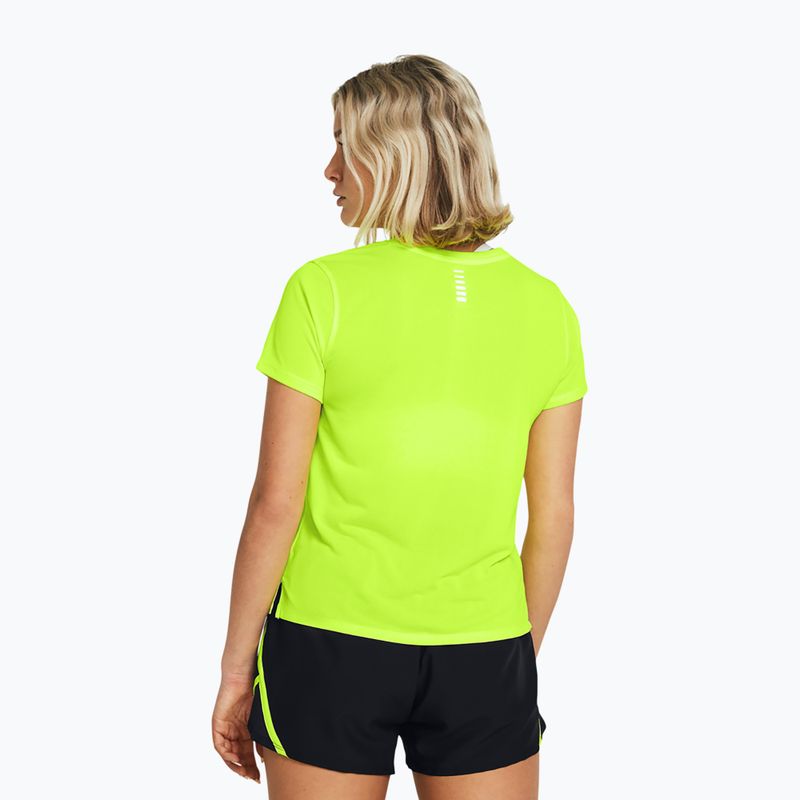Női Under Armour Launch magas láthatóságú sárga/visszaverő futópóló 2