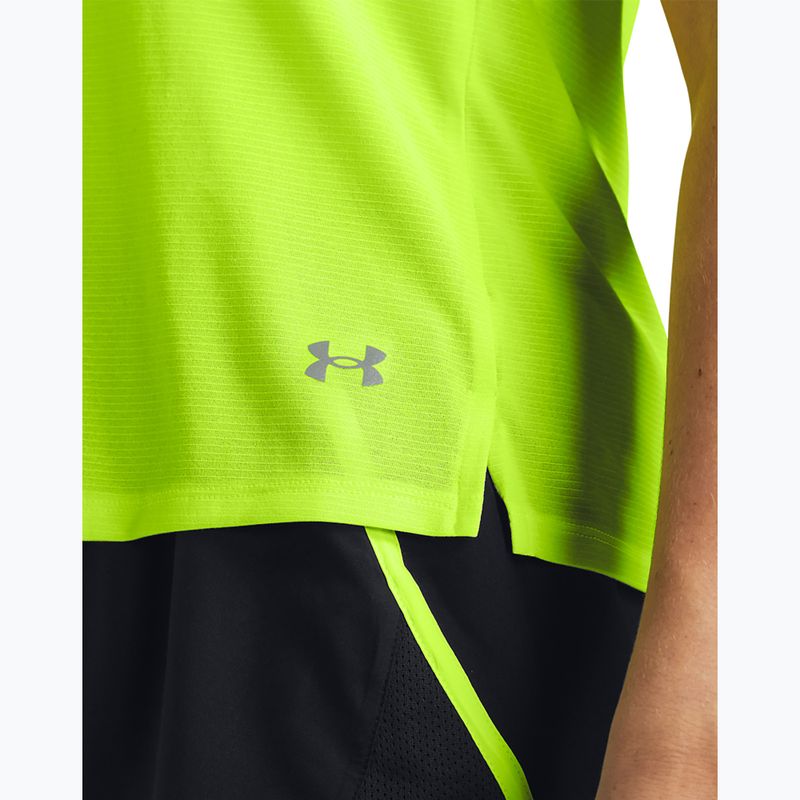 Női Under Armour Launch magas láthatóságú sárga/visszaverő futópóló 3